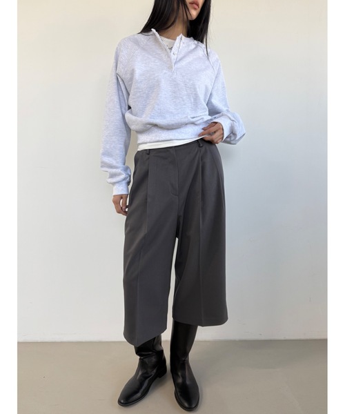 Didot.showroom（ディドット ショールーム）の「【DIDOT.】ツータックワイドミディスラックス（スラックス・レディース・ブラック/ネイビー/チャコール・M/S）」の12枚目の写真