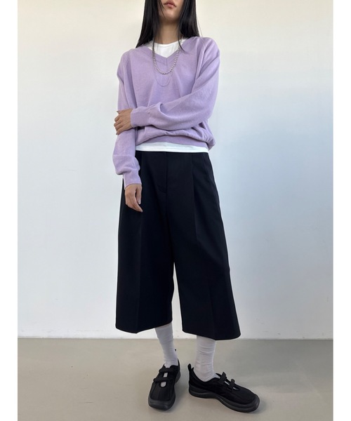 Didot.showroom（ディドット ショールーム）の「【DIDOT.】ツータックワイドミディスラックス（スラックス・レディース・ブラック/ネイビー/チャコール・M/S）」の20枚目の写真