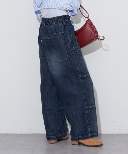 CIAOPANIC（チャオパニック）の「【ANTI WARP /アンチワープ】コンバットデニムパンツ（デニムパンツ・レディース・ピンク/ベージュ/ブルー・MEDIUM/SMALL/LARGE）」の4枚目の写真