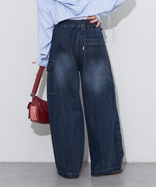 CIAOPANIC（チャオパニック）の「【ANTI WARP /アンチワープ】コンバットデニムパンツ（デニムパンツ・レディース・ピンク/ベージュ/ブルー・MEDIUM/SMALL/LARGE）」の5枚目の写真