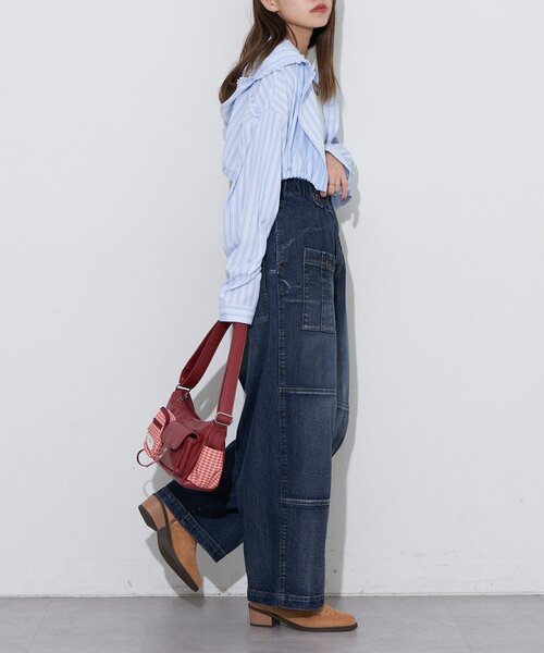 CIAOPANIC（チャオパニック）の「【ANTI WARP /アンチワープ】コンバットデニムパンツ（デニムパンツ・レディース・ピンク/ベージュ/ブルー・MEDIUM/SMALL/LARGE）」の7枚目の写真