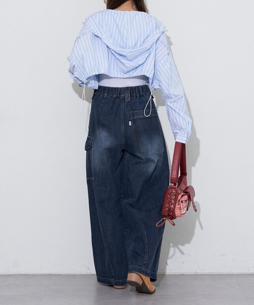 CIAOPANIC（チャオパニック）の「【ANTI WARP /アンチワープ】コンバットデニムパンツ（デニムパンツ・レディース・ピンク/ベージュ/ブルー・MEDIUM/SMALL/LARGE）」の8枚目の写真