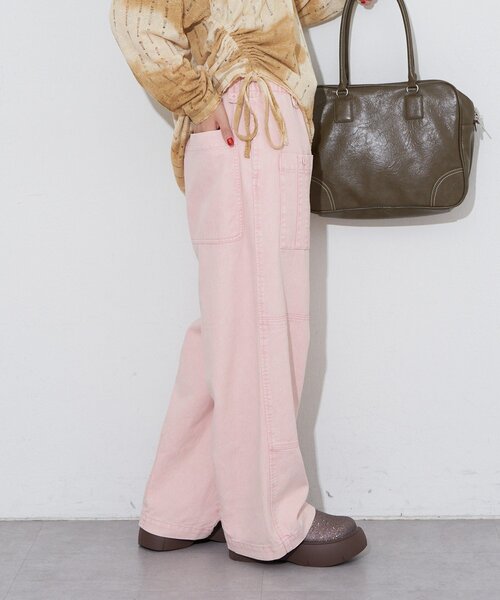 CIAOPANIC（チャオパニック）の「【ANTI WARP /アンチワープ】コンバットデニムパンツ（デニムパンツ・レディース・ピンク/ベージュ/ブルー・MEDIUM/SMALL/LARGE）」の22枚目の写真