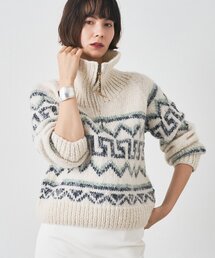 【Whim Gazette】ニット トップス ウィムガゼット ツィードニットプルオーバー | Whim Gazette(ウィム ガゼット