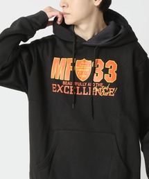 ARCADE（アーケード）の「裏起毛 アメカジ カレッジロゴ ミリタリー 柄込み スウェット プルオーバーパーカー（パーカー）」