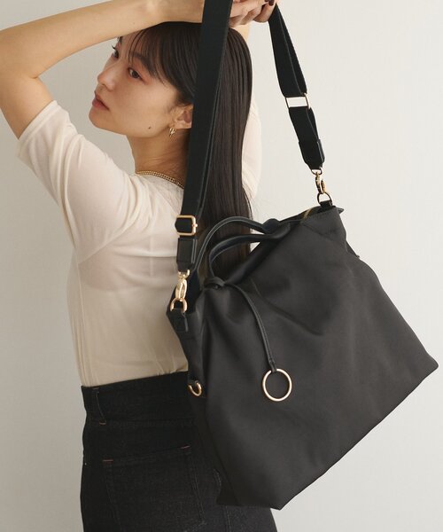 natural couture（ナチュラルクチュール）の「ショルダー付き2WAY A4トート（トートバッグ・レディース・ブラック/ベージュ/ダークブラウン・FREE）」の9枚目の写真