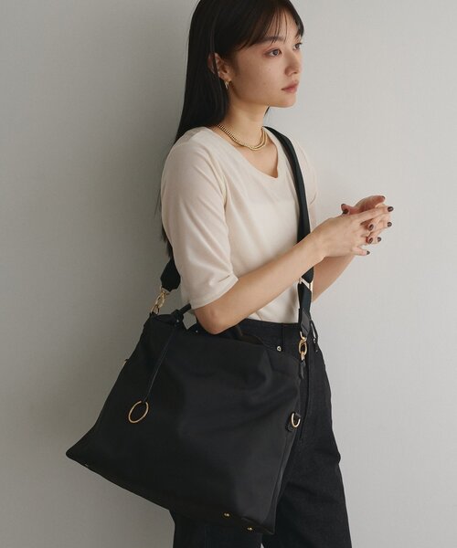 natural couture（ナチュラルクチュール）の「ショルダー付き2WAY A4トート（トートバッグ・レディース・ブラック/ベージュ/ダークブラウン・FREE）」の10枚目の写真