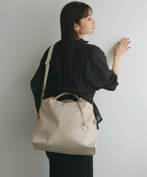 natural couture（ナチュラルクチュール）の「ショルダー付き2WAY A4トート（トートバッグ・レディース・ブラック/ベージュ/ダークブラウン・FREE）」の21枚目の写真