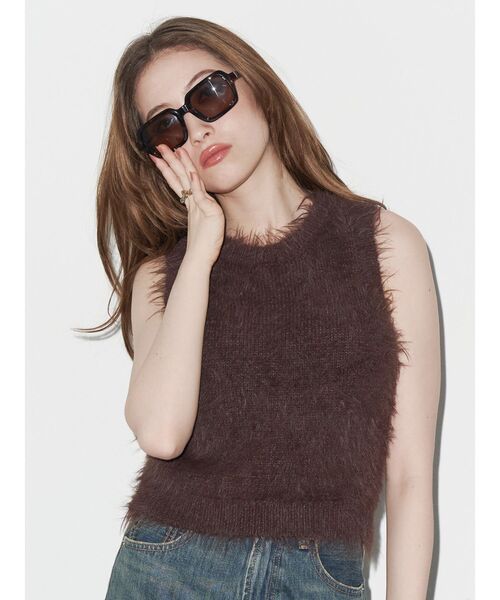 EVRIS（エヴリス）の「ワイドフレームサングラス（サングラス・レディース・ブラック/ブラウン・FREE）」の3枚目の写真