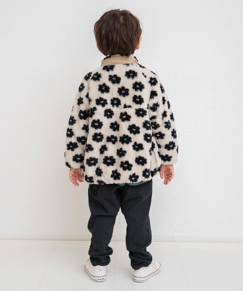 BREEZE（ブリーズ）の「【リンク】ファーフリースジャケット（ブルゾン・キッズ・ターコイズブルー/アイボリー/ブラック/レインボー/ピンク/ベージュ・140/150/160/90/100/110/120/130）」の8枚目の写真