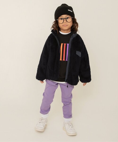 BREEZE（ブリーズ）の「【リンク】ファーフリースジャケット（ブルゾン・キッズ・ターコイズブルー/アイボリー/ブラック/レインボー/ピンク/ベージュ・140/150/160/90/100/110/120/130）」の9枚目の写真