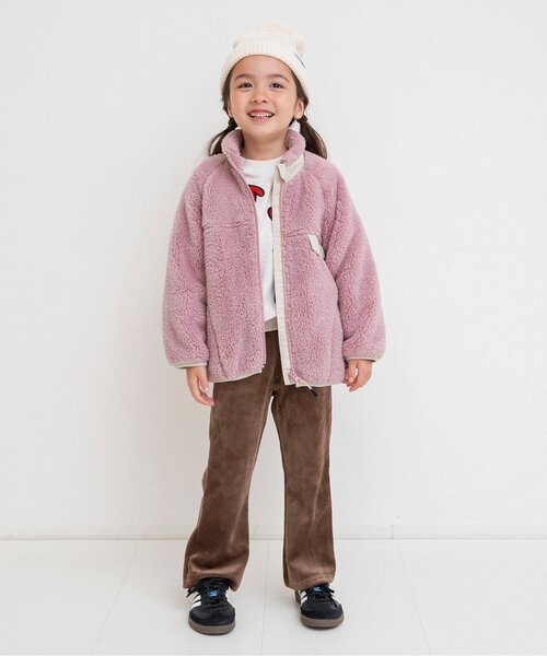 BREEZE（ブリーズ）の「【リンク】ファーフリースジャケット（ブルゾン・キッズ・ターコイズブルー/アイボリー/ブラック/レインボー/ピンク/ベージュ・140/150/160/90/100/110/120/130）」の11枚目の写真