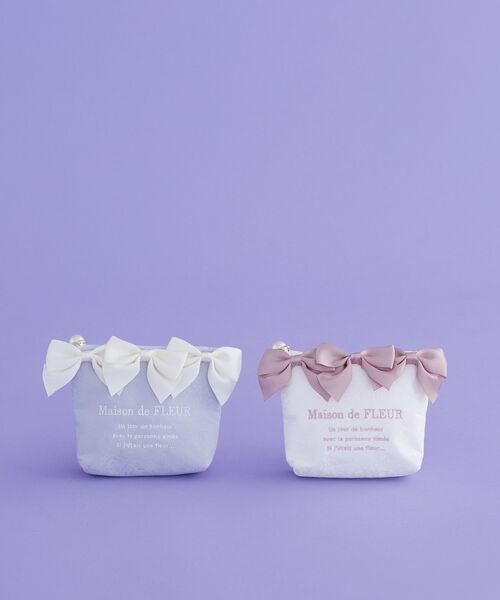 ジャカードリボンポーチ（ポーチ）｜Maison de FLEUR（メゾンド