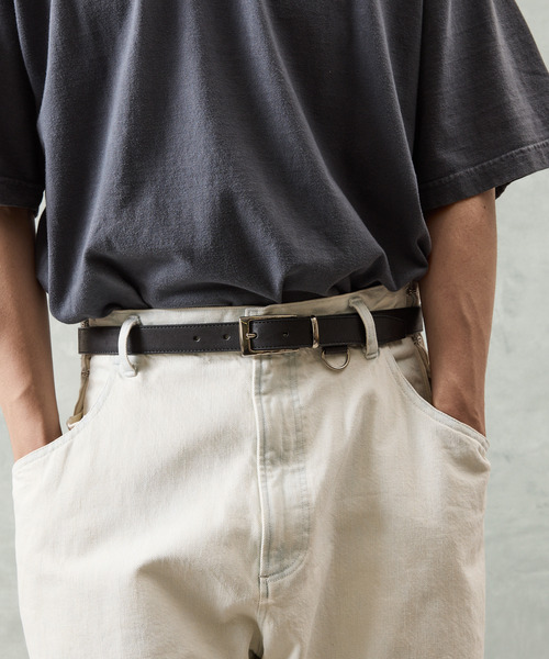 PADRONE（パドローネ）の「PADRONE パドローネ / WITH D-RING LEATHER BELT モストロレザーDリングベルト / PA9995-5014（ベルト・メンズ・ブラック・FREE）」の2枚目の写真
