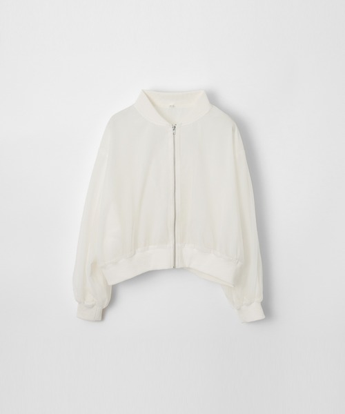 新品 Oggiコラボ ZIPシアーブルゾン ホワイト 新品 Oggiコラボ ZIPシアーブルゾン ホワイト - メルカリ