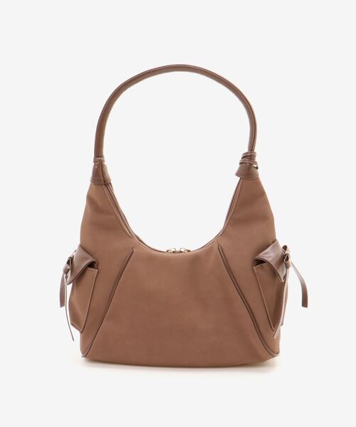 MAJESTIC LEGON（マジェスティックレゴン）の「ギャザーポケットリボンバッグ（ショルダーバッグ・レディース・ブラウン/ブラック・FREE）」の13枚目の写真