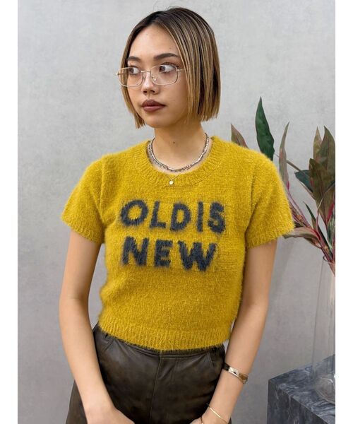 EVRIS（エヴリス）の「ジャガードロゴシャギーニットトップス（ニット/セーター・レディース・ブラック/ブルー/マスタード・FREE）」の8枚目の写真