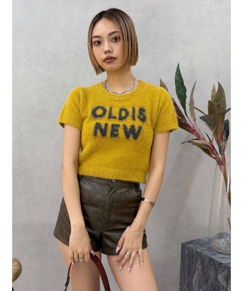 EVRIS（エヴリス）の「ジャガードロゴシャギーニットトップス（ニット/セーター・レディース・ブラック/ブルー/マスタード・FREE）」の11枚目の写真