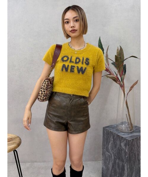 EVRIS（エヴリス）の「ジャガードロゴシャギーニットトップス（ニット/セーター・レディース・ブラック/ブルー/マスタード・FREE）」の12枚目の写真