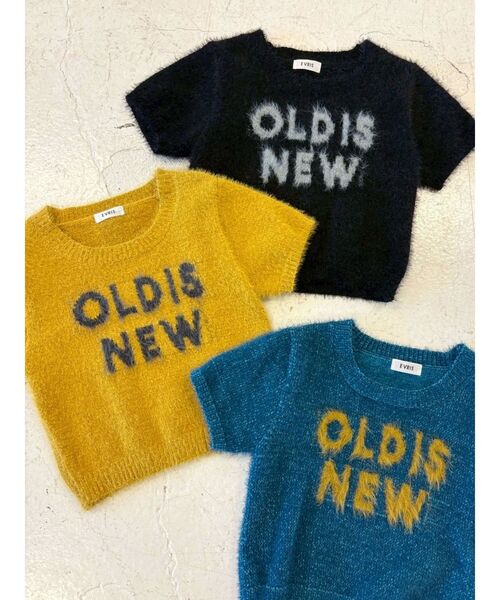 EVRIS（エヴリス）の「ジャガードロゴシャギーニットトップス（ニット/セーター・レディース・ブラック/ブルー/マスタード・FREE）」の21枚目の写真