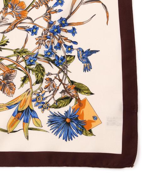 NATURAL BEAUTY BASIC（ナチュラルビューティーベーシック）の「ダブルフェイスフラワースカーフ（バンダナ/スカーフ・レディース・グリーン/ダークブラウン・FREE）」の5枚目の写真