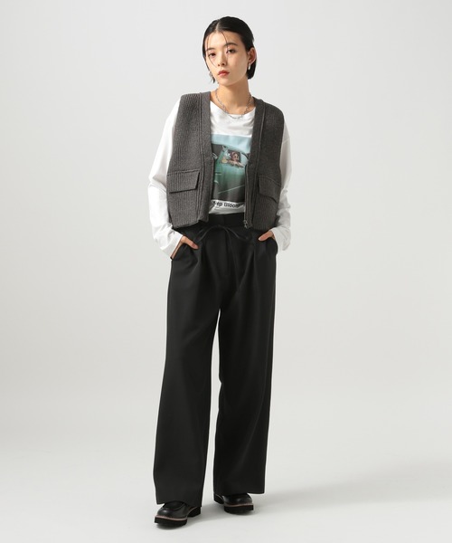 BAYFLOW（ベイフロー）の「ウエストリボンタックパンツ（その他パンツ・レディース・ベージュ/ブラック/グレー・FREE）」の22枚目の写真