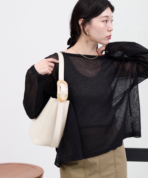 VIOLAd'ORO（ヴィオラドーロ）の「【VIOLAd'ORO】VOGUE-型押しスムースバッグ（ショルダーバッグ・レディース・オフホワイト・FREE）」の9枚目の写真