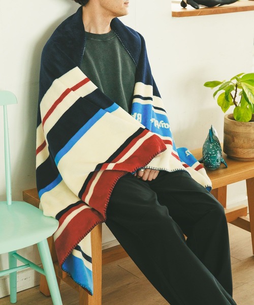 BAYFLOW（ベイフロー）の「BFフリースブランケットM 25AW（ブランケット・メンズ・グレー系/ブラウン系/ホワイト系その他/ブラック系/ホワイト系その他2/ブルー・ONE SIZE）」の18枚目の写真