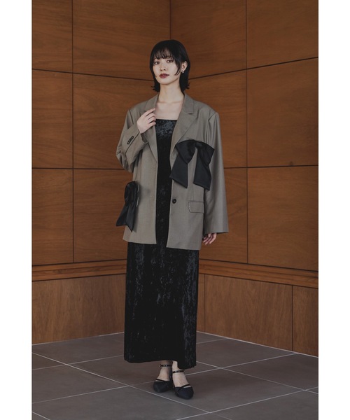 ビッグリボンジャケット フォーマル 結婚式 同窓会 成人式 お呼ばれ