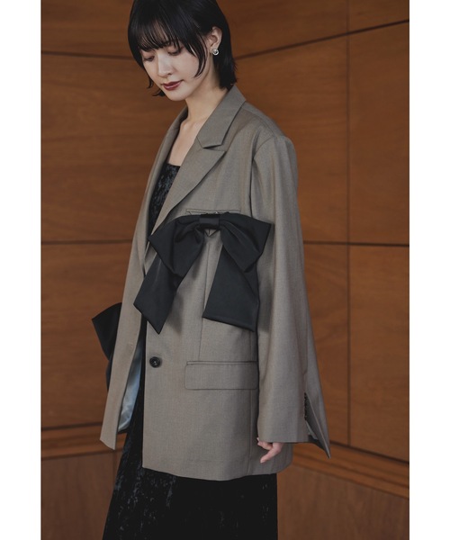 ビッグリボンジャケット フォーマル 結婚式 同窓会 成人式 お呼ばれ