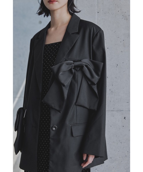 【新品未使用】COYSEIO リボンジャケット ブラック 即日発送】COYSEIOリボンジャケット RIBBON JACKET ໒꒱ 即日発送