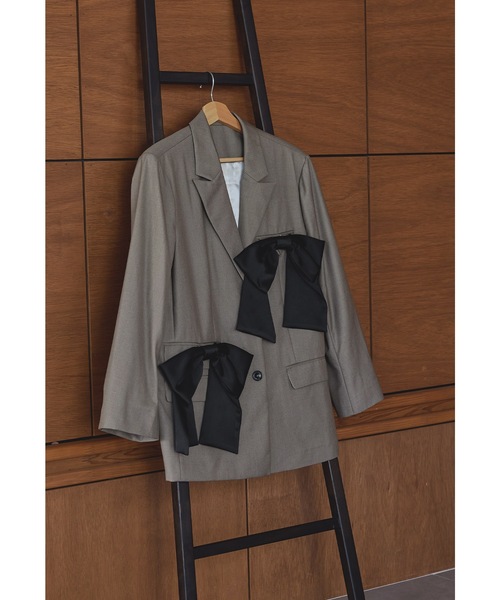 ビッグリボンジャケット フォーマル 結婚式 同窓会 成人式 お呼ばれ