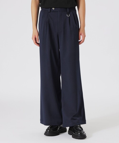 LOVELESS（ラブレス）の「ストライプ2タックバギースラックス（スラックス・メンズ・ブラック/ネイビー・L/M）」の6枚目の写真