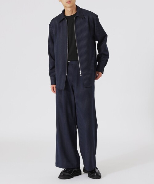 LOVELESS（ラブレス）の「ストライプ2タックバギースラックス（スラックス・メンズ・ブラック/ネイビー・L/M）」の9枚目の写真