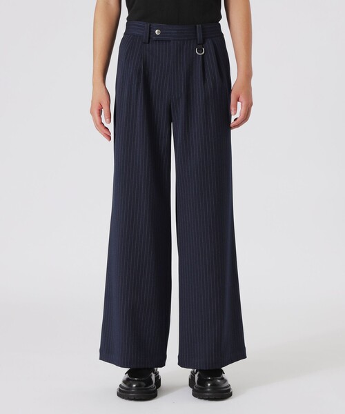 LOVELESS（ラブレス）の「ストライプ2タックバギースラックス（スラックス・メンズ・ブラック/ネイビー・L/M）」の10枚目の写真