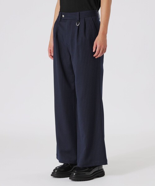 LOVELESS（ラブレス）の「ストライプ2タックバギースラックス（スラックス・メンズ・ブラック/ネイビー・L/M）」の11枚目の写真