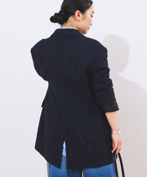 セール】クラシックストライプジャケット（テーラードジャケット