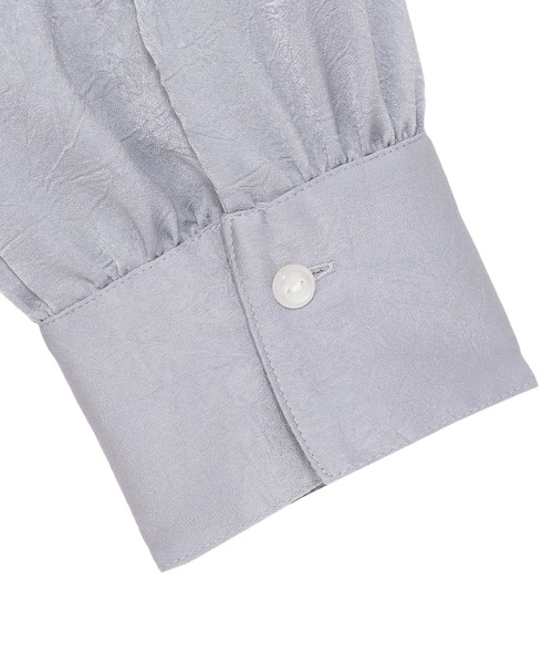 TOKYO SHIRTS（トウキョウシャツ）の「クラッシュスエード ペプラムシャツブラウス 長袖（シャツ/ブラウス・レディース・オフホワイト/グレイッシュブルー/ピンク・M/L）」の12枚目の写真