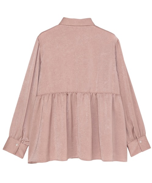 TOKYO SHIRTS（トウキョウシャツ）の「クラッシュスエード ペプラムシャツブラウス 長袖（シャツ/ブラウス・レディース・オフホワイト/グレイッシュブルー/ピンク・M/L）」の17枚目の写真