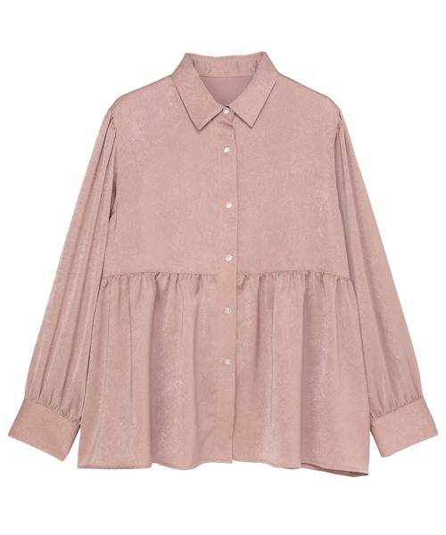 TOKYO SHIRTS（トウキョウシャツ）の「クラッシュスエード ペプラムシャツブラウス 長袖（シャツ/ブラウス・レディース・オフホワイト/グレイッシュブルー/ピンク・M/L）」の16枚目の写真