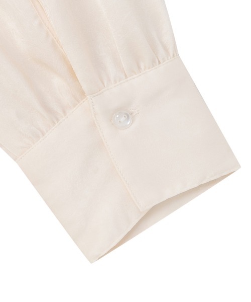 TOKYO SHIRTS（トウキョウシャツ）の「クラッシュスエード ペプラムシャツブラウス 長袖（シャツ/ブラウス・レディース・オフホワイト/グレイッシュブルー/ピンク・M/L）」の6枚目の写真