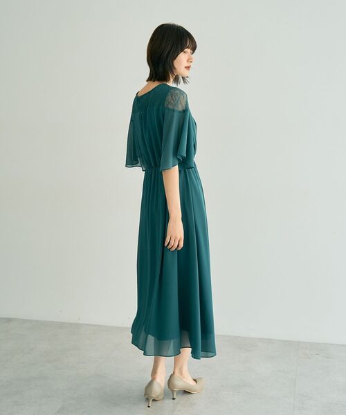 YECCA VECCA(イェッカヴェッカ)の「レース切替シフォンドレス(ワンピース・レディース・チャコールグレー/ブルーグリーン/ベージュ・FREE)」の22枚目の写真