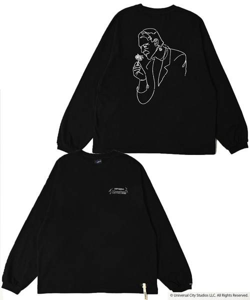 ADAM PATEK(アダムパテック)の「【ADAMPATEK/アダムパテック】Frankenstein flower stitch longsleeve ステッチロンTee(Tシャツ/カットソー・メンズ・ブラック/ホワイト・2/1)」の2枚目の写真