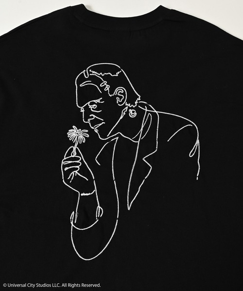 ADAM PATEK(アダムパテック)の「【ADAMPATEK/アダムパテック】Frankenstein flower stitch longsleeve ステッチロンTee(Tシャツ/カットソー・メンズ・ブラック/ホワイト・2/1)」の5枚目の写真