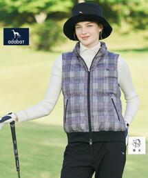 adabat（アダバット）の「【ADABAT NAVY】グレンチェック中綿ベスト（その他アウター）」