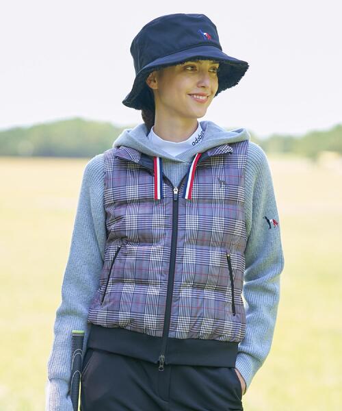 adabat（アダバット）の「【ADABAT NAVY】グレンチェック中綿ベスト（その他アウター・レディース・ブラック系1・42/40/38）」の15枚目の写真