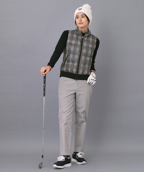 adabat（アダバット）の「【ADABAT NAVY】グレンチェック中綿ベスト（その他アウター・レディース・ブラック系1・42/40/38）」の17枚目の写真