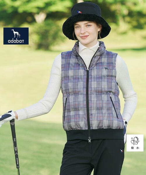adabat(アダバット)の「【ADABAT NAVY】グレンチェック中綿ベスト(その他アウター・レディース・ブラック系1・42/40/38)」の18枚目の写真