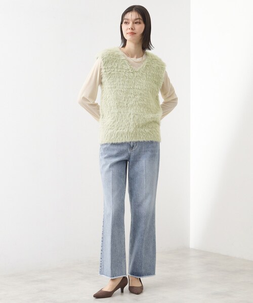 THE SHOP TK （ザ ショップ ティーケー ）の「ふわふわフェザーベスト/洗える（ベスト・レディース・スミクロ/グリーン/ブラウン系・99）」の12枚目の写真