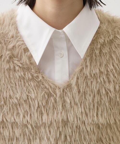 THE SHOP TK （ザ ショップ ティーケー ）の「ふわふわフェザーベスト/洗える（ベスト・レディース・スミクロ/グリーン/ブラウン系・99）」の7枚目の写真